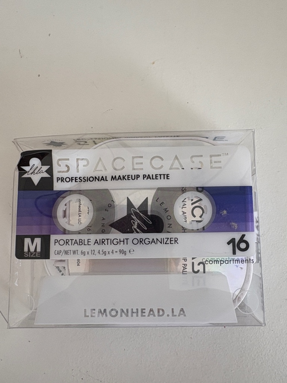 Lemon Spacecase Holographic Makeup Palette - White Trim